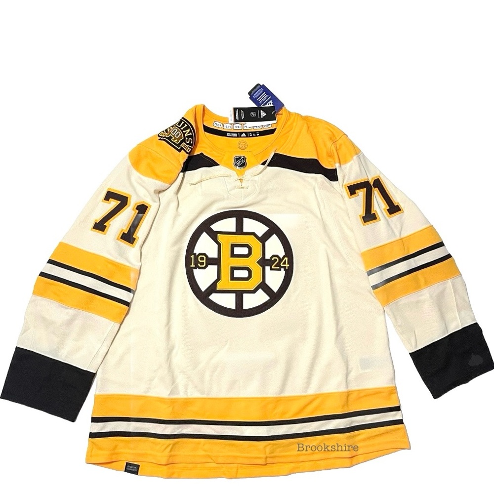 Adidas Boston Bruins Third Hockey Jersey Taylor Hall 100th IM8293 Sizes 54 & 56